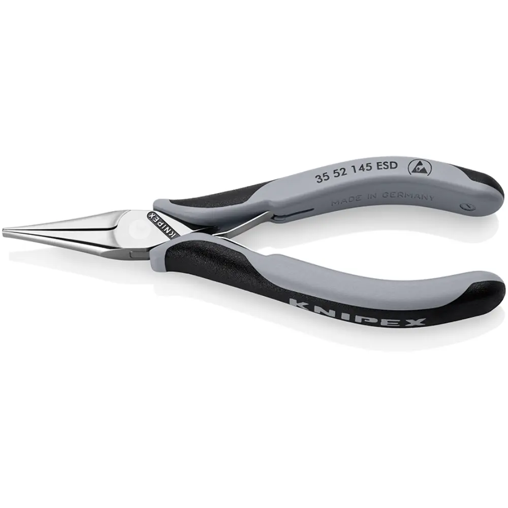 KNIPEX Elektronik-Greifzange ESD mit durchgestecktem Gelenk spiegelpoliert 145 mm