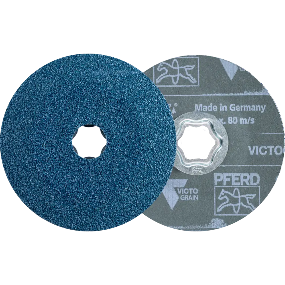 PFERD TOOLS COMBICLICK Fiberscheibe VICTOGRAIN Höchstleistung auf Stahl