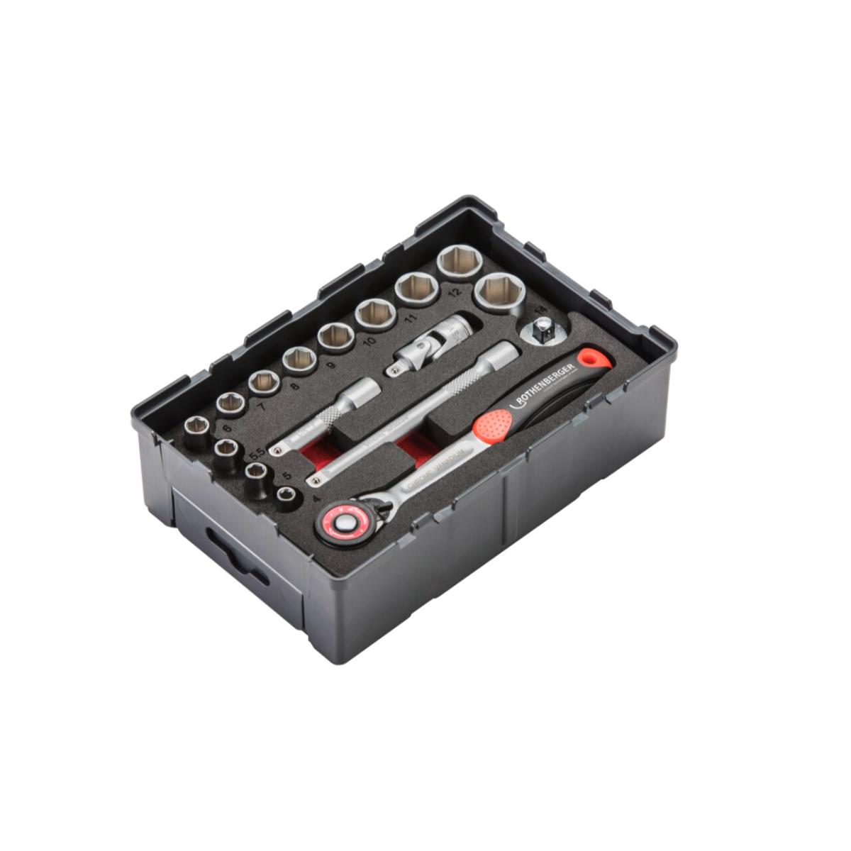 Rothenberger 6 - Kant - Steckschlüssel 1/4 Zoll,17-teiliges Set 