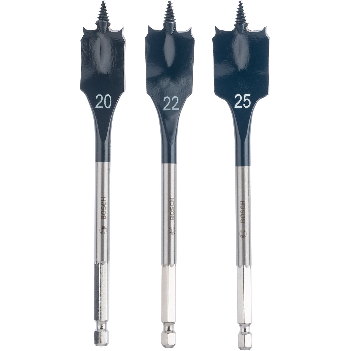 Bosch Flachfräsbohrer-Set Self Cut Speed, 3-teilig, Durchmesser (mm): 20-25