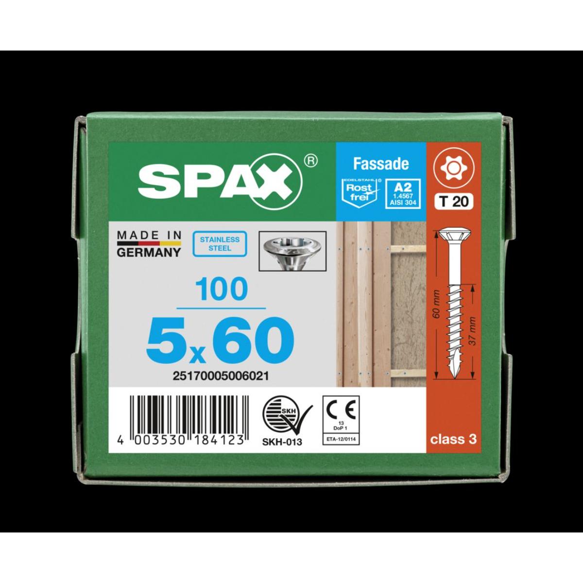 SPAX-S A2 Linsenkopf Fräsrippen T-Star Plus T20 Teilgewinde Cut, 100 Stück