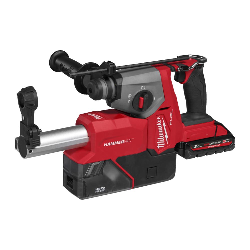 Milwaukee M18 FUEL SDS-PLUS Akku-Kombihammer mit Staubabsaugung M18FHACDDE-0C