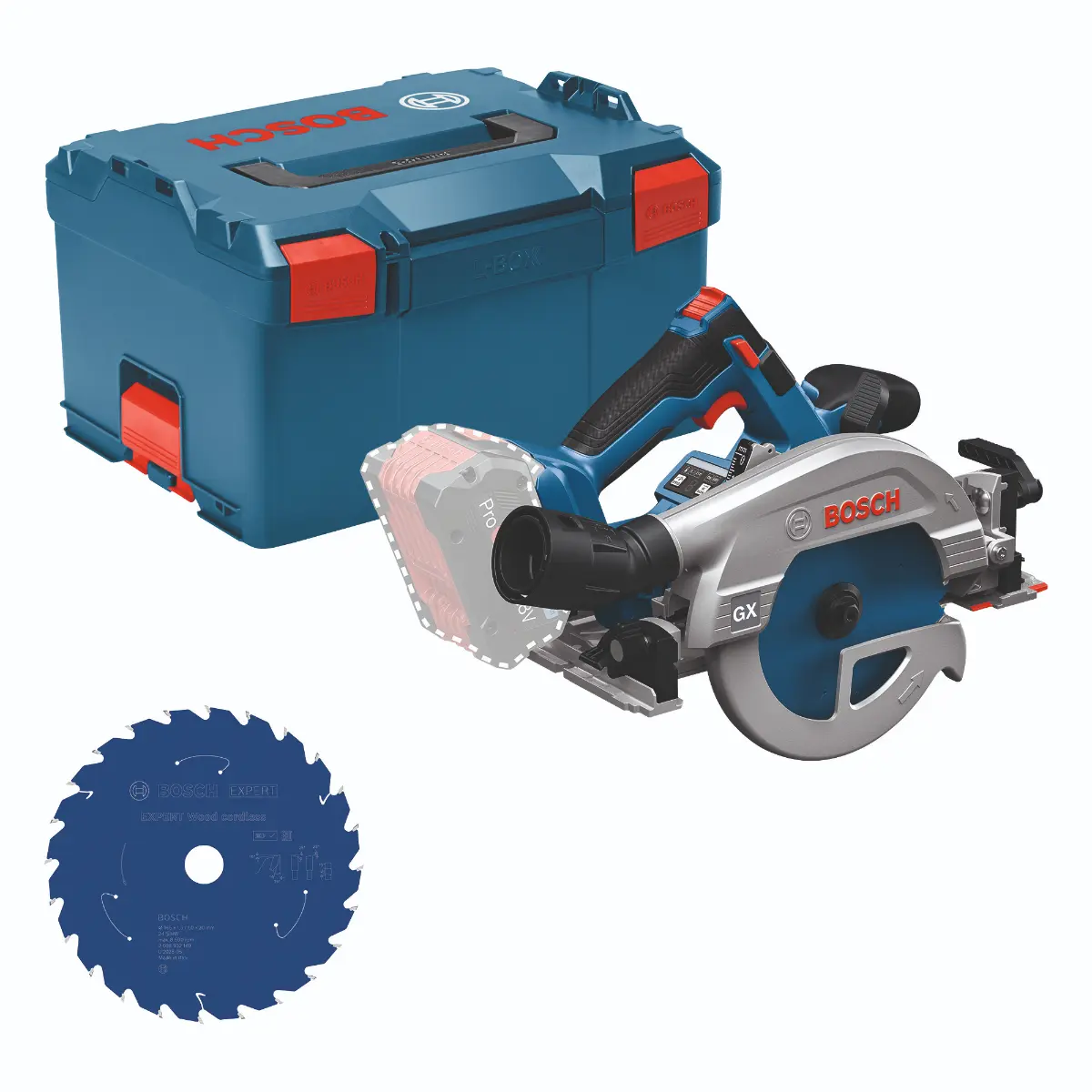 Bosch Werkzeug-Set: GKS 18V-57 GX + Sägeblatt in L-BOXX