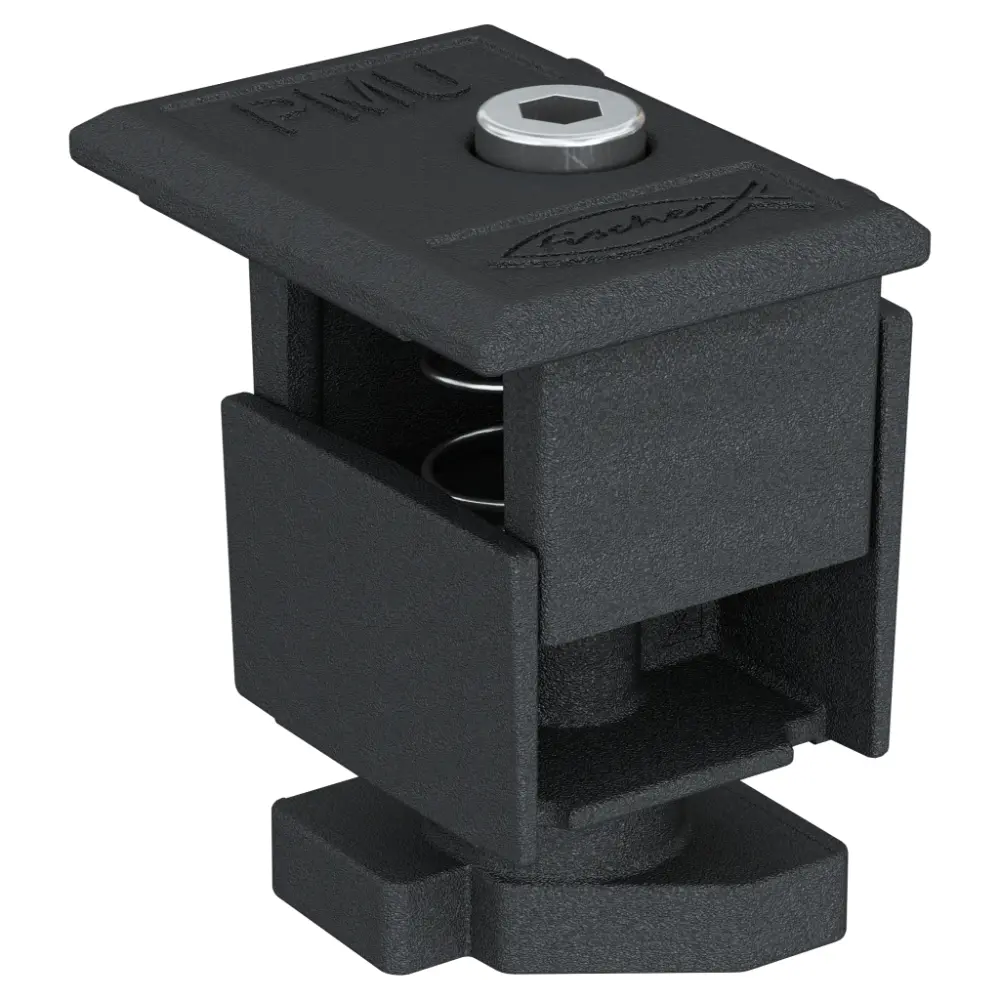 Fischer Mittel-/Endklemme universal vormontiert PM U 30-50 AL schwarz