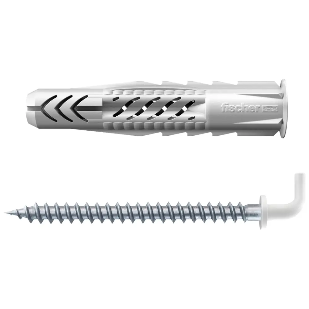 Fischer Universaldübel UX 8x50 WH N mit Rand und Winkelhaken