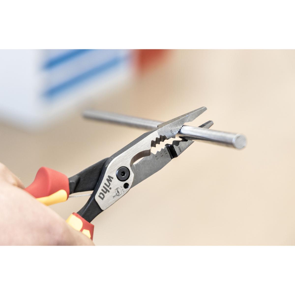 Wiha Multifunktionszange 8in1 Industrial electric mit ein- und ausschaltbarer Öffnungsfeder