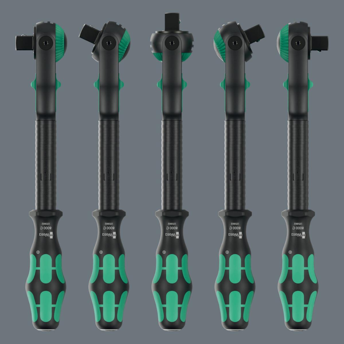 Wera 8000 C Black Edition Zyklop Speed-Knarre mit 1/2 zoll-Antrieb, 1/2 zoll x 277 mm