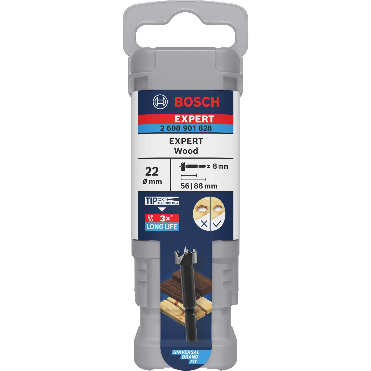 2608901828BO Bosch EXPERT Wood Forstnerbohrer, 22 mm, D8 mm