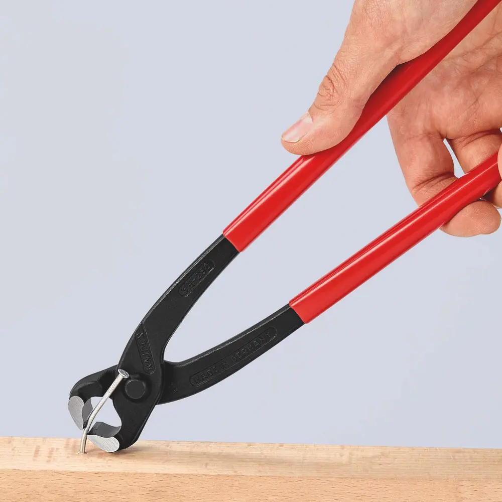 KNIPEX Monierzange (Rabitz- oder Flechterzange) mit Kunststoff überzogen schwarz atramentiert 280 mm