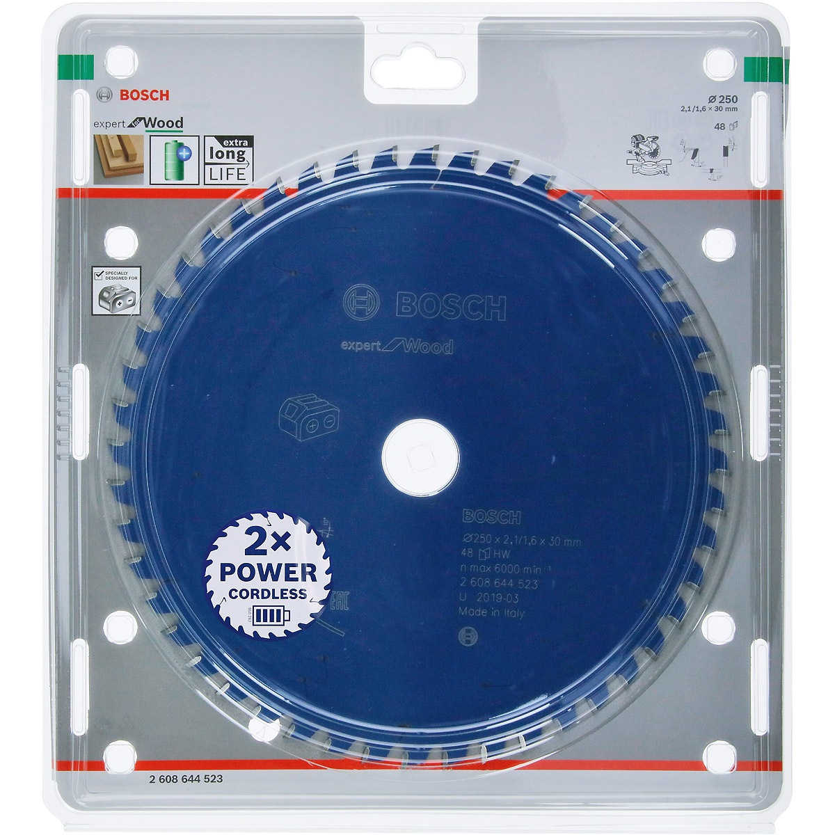 Bosch Akku-Kreissägeblatt Expert for Wood ø 250 mm