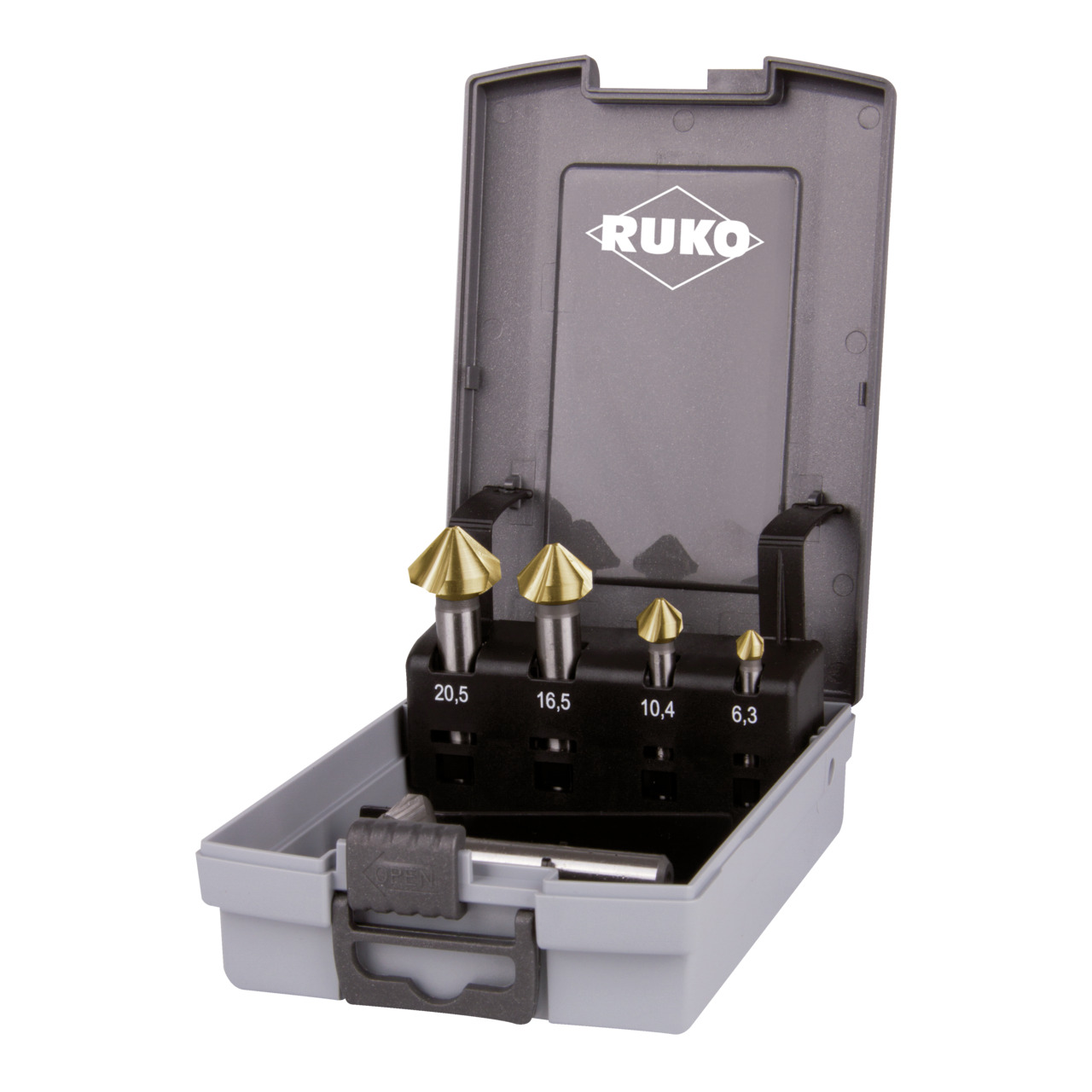 RUKO Kegelsenker-Satz DIN 335 Form C 90° HSS TiN - 5-tlg.