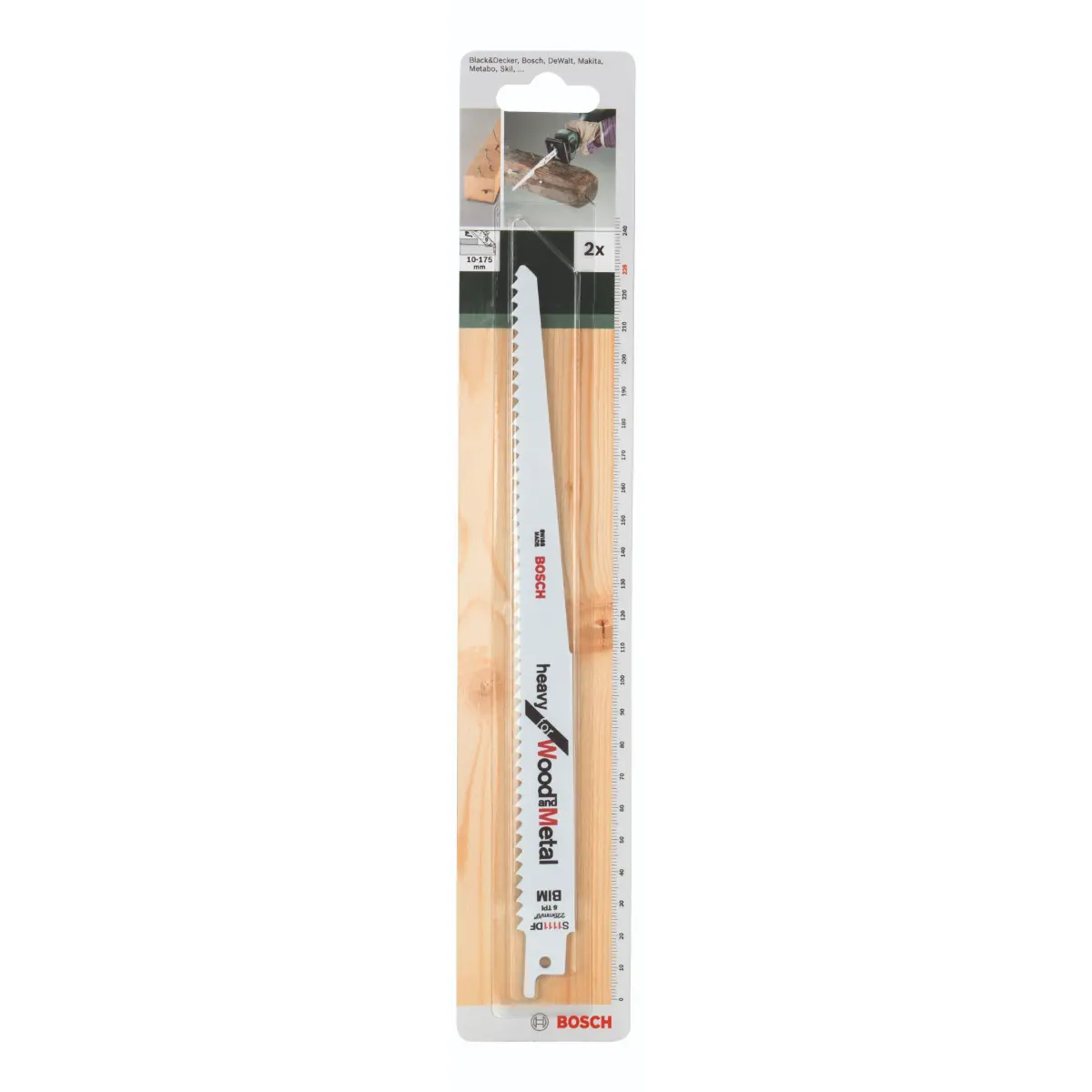 Bosch Säbelsägeblatt Bimetall, S 1111 DF Heavy for Wood and Metal