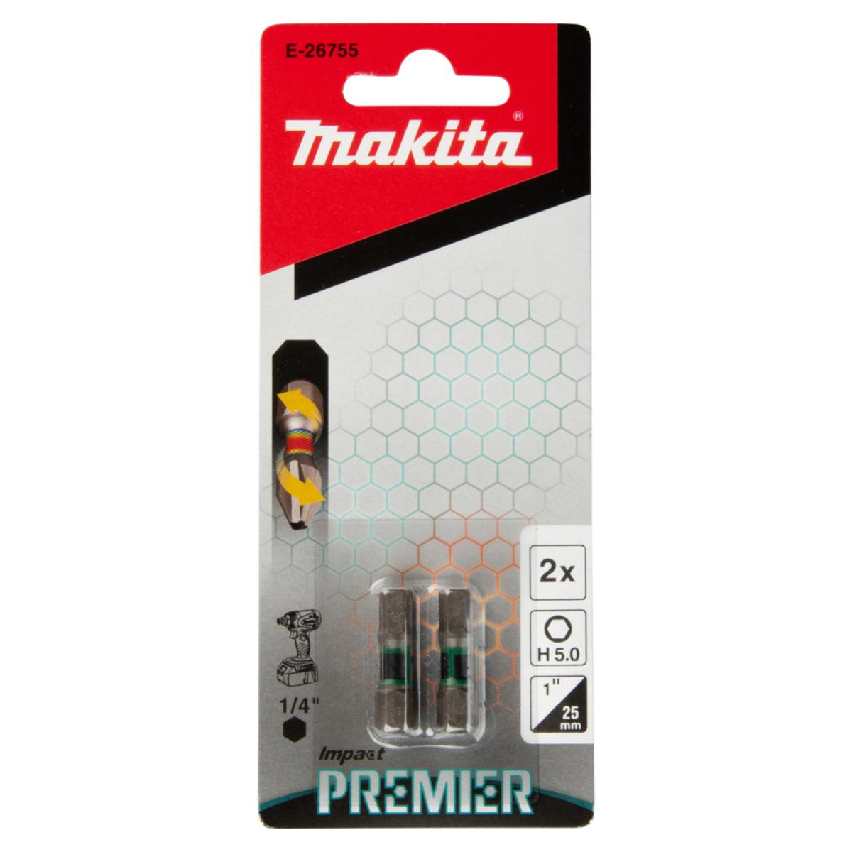 Makita Torsion Bit H5 Impact Premier 25 mm , 2 Stück