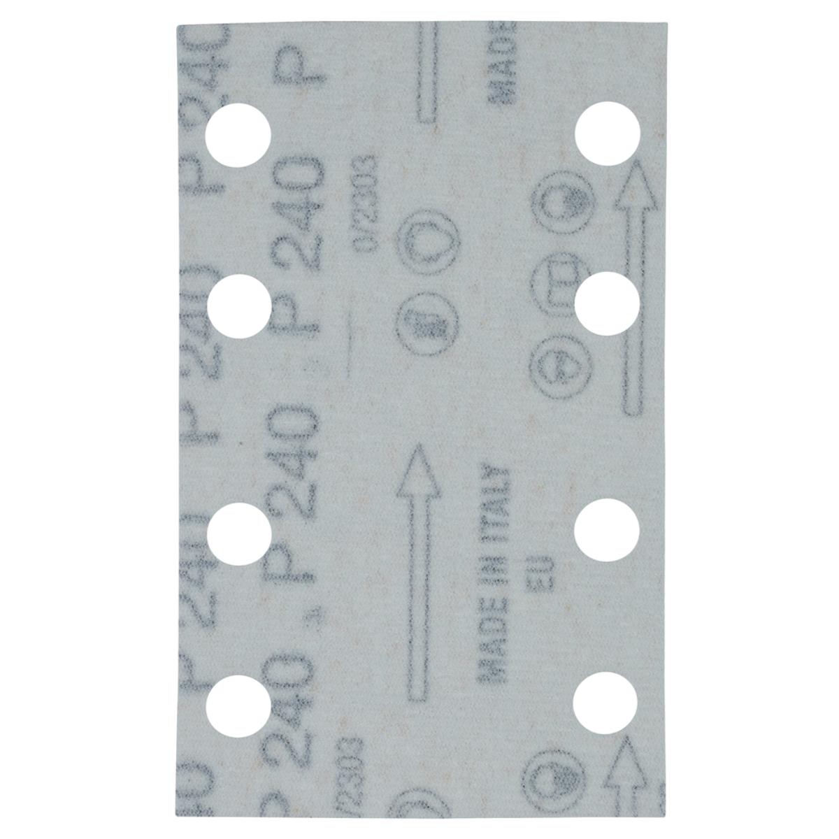 Makita Schleifpapier 80x130mm, Körnung A240,Klett, 8 Loch, 10 Stück