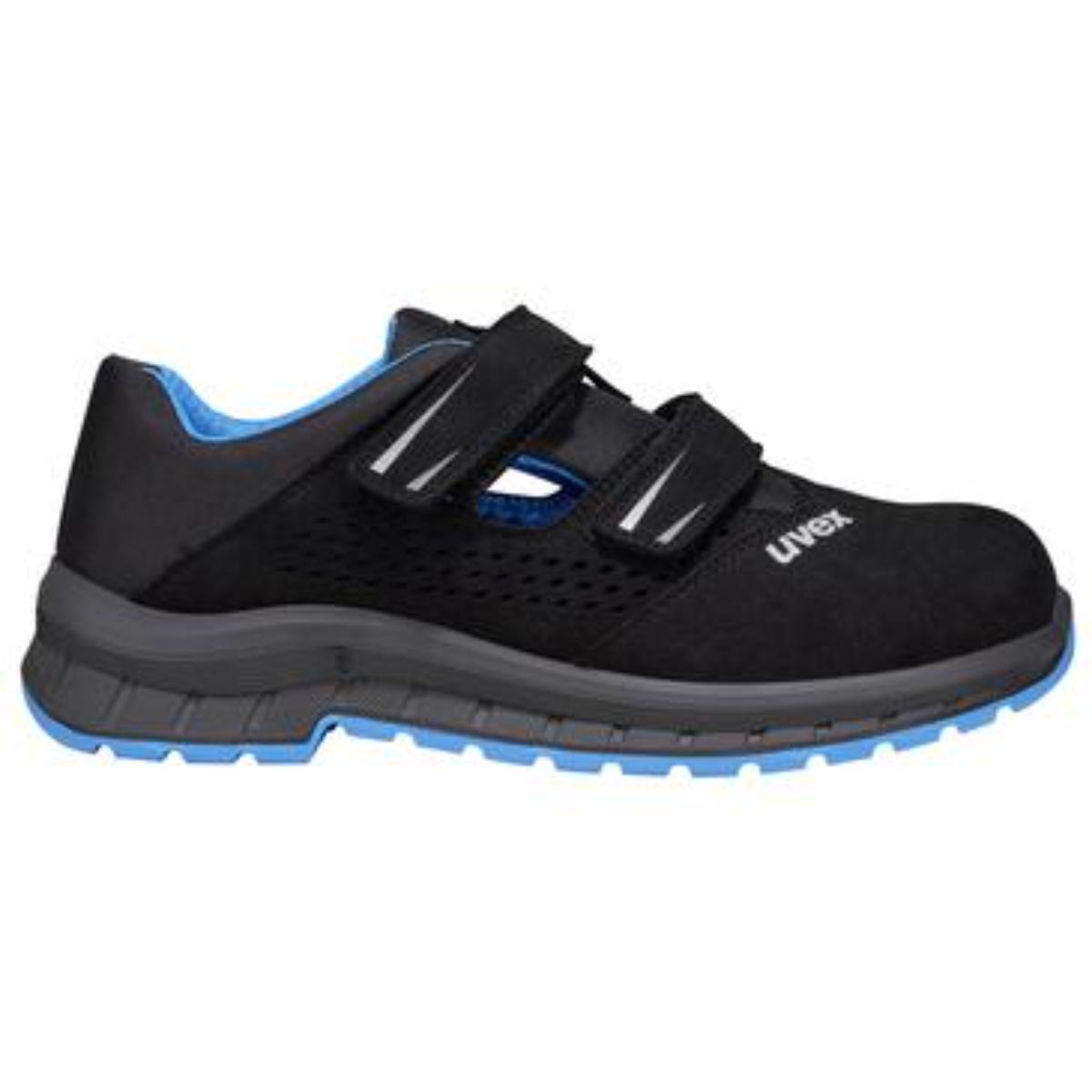 uvex 2 trend Sicherheitsschuh Sandalen S1 blau-schwarz