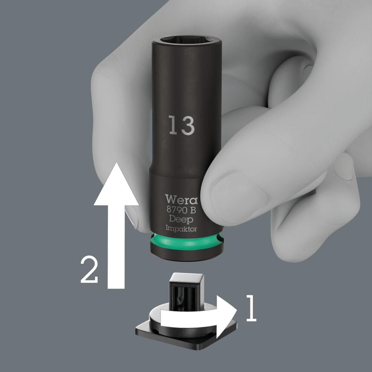 05005580001we Wera 8790 B Impaktor Deep Set 1, 14-teiliges Set