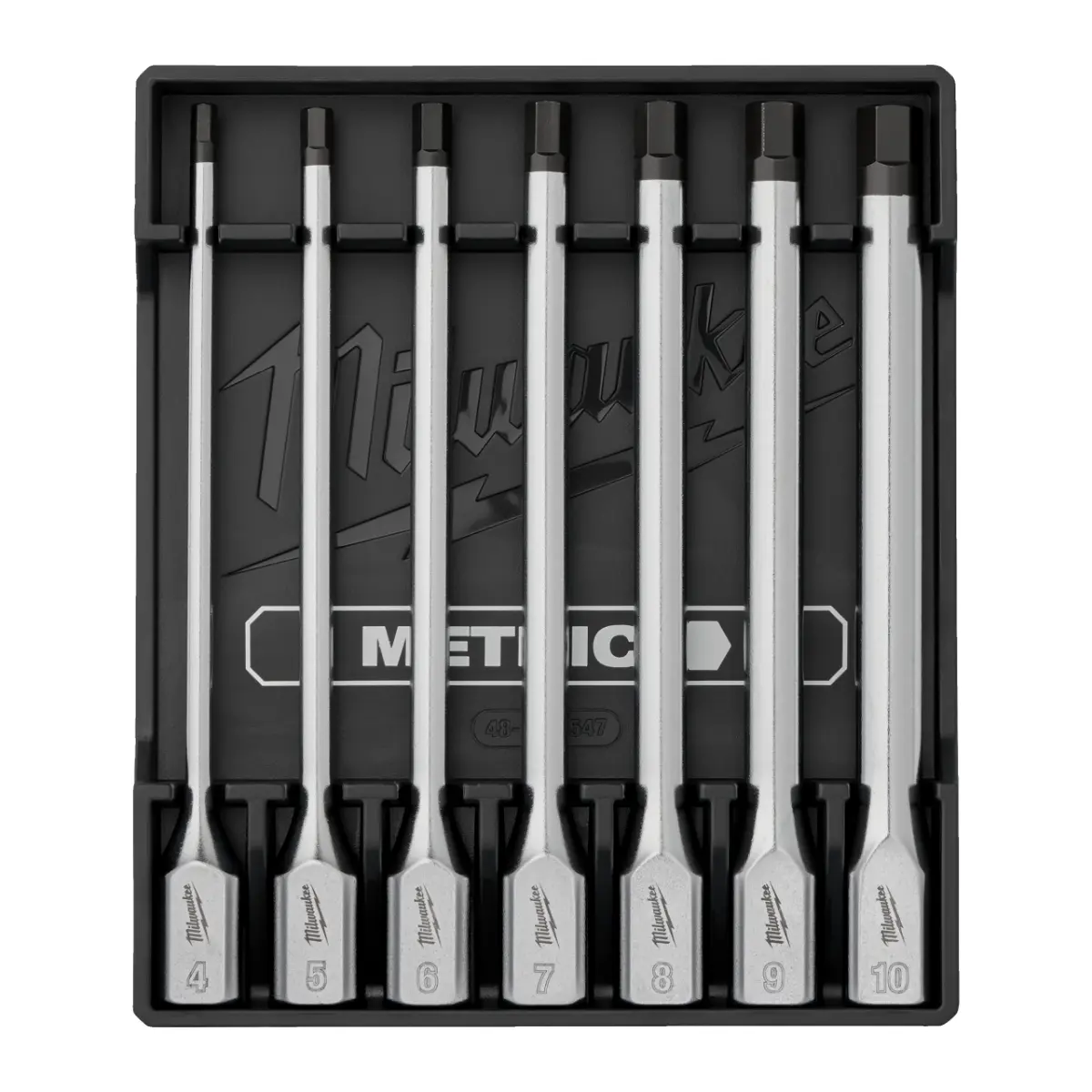 Milwaukee Innensechskant Bit-Steckschlüsseleinsatz metrisch 3/8" lang Set 7-teilig