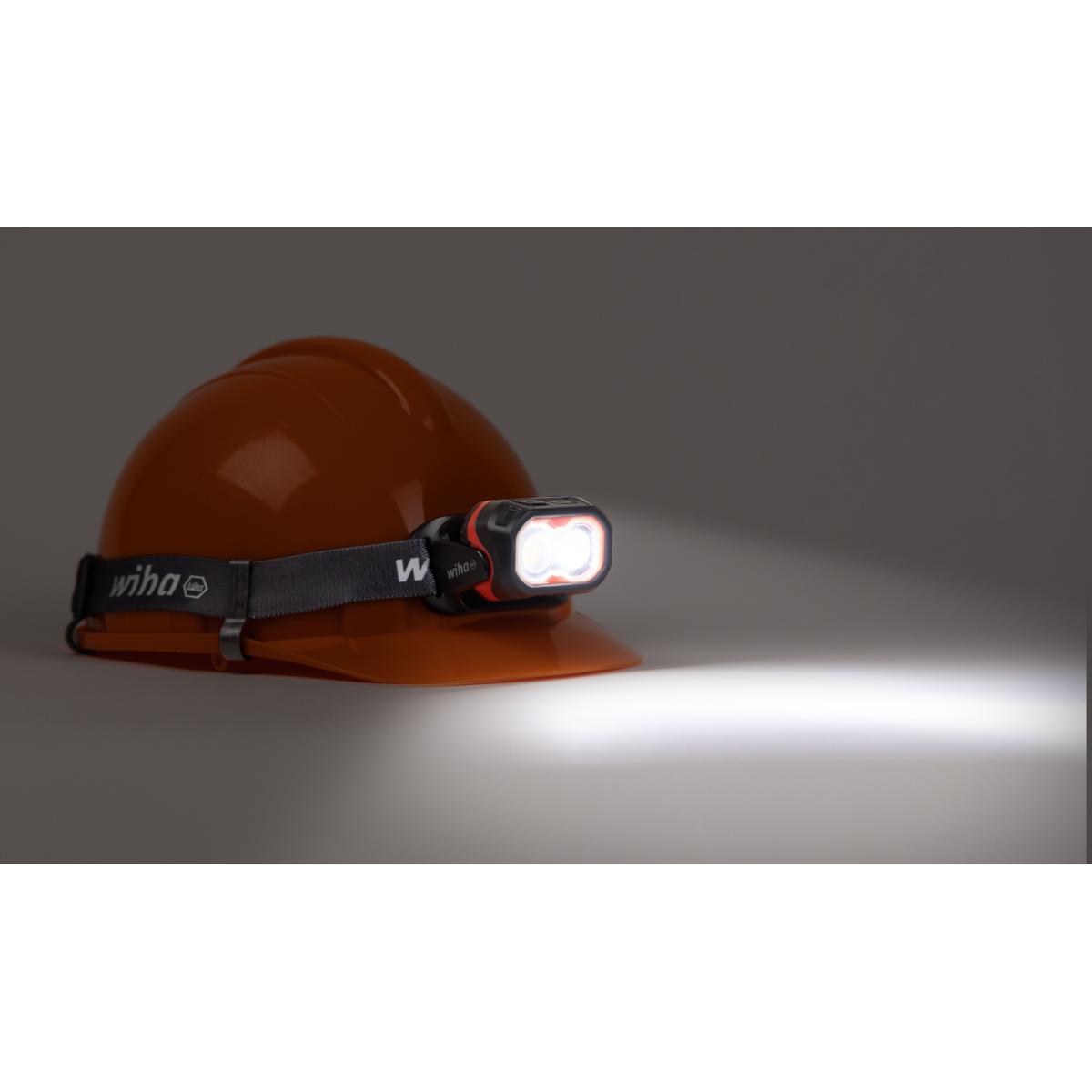 Wiha Stirnlampe 500 lm mit Bewegungssensor mit USB-C-Ladekabel