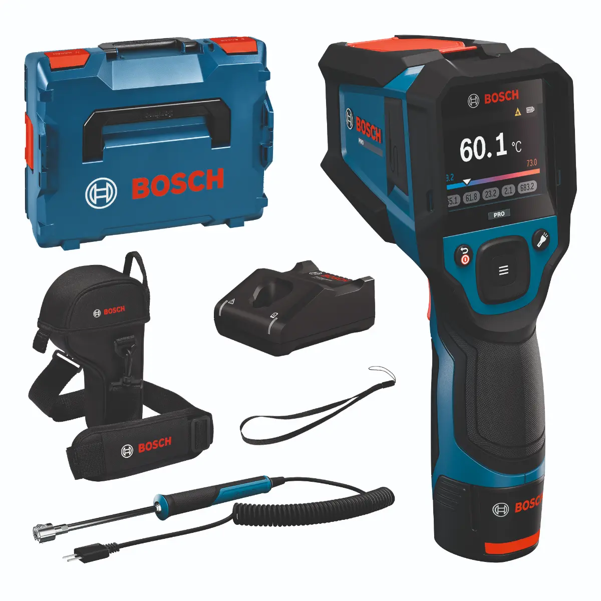 Bosch Thermodetektor GIS12V-800-16, 1 x Akku GBA 12V 2.0Ah in L-BOXX