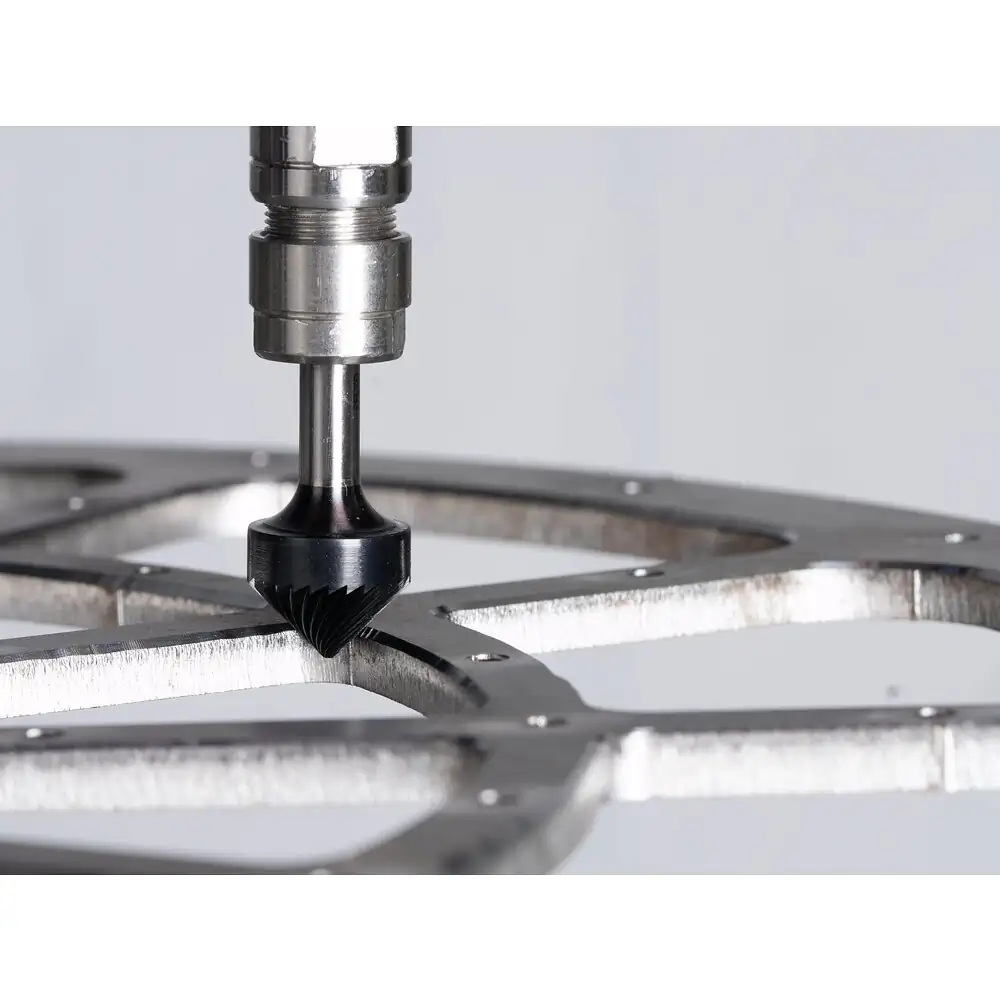 PFERD TOOLS Hartmetall Hochleistungsfrässtift Kegelsenkform KSK 16x08mm Schaft-Ø 6mm Z3 HICOAT beschichtet für Anfas-/Entgratarbeiten Robotereinsatz