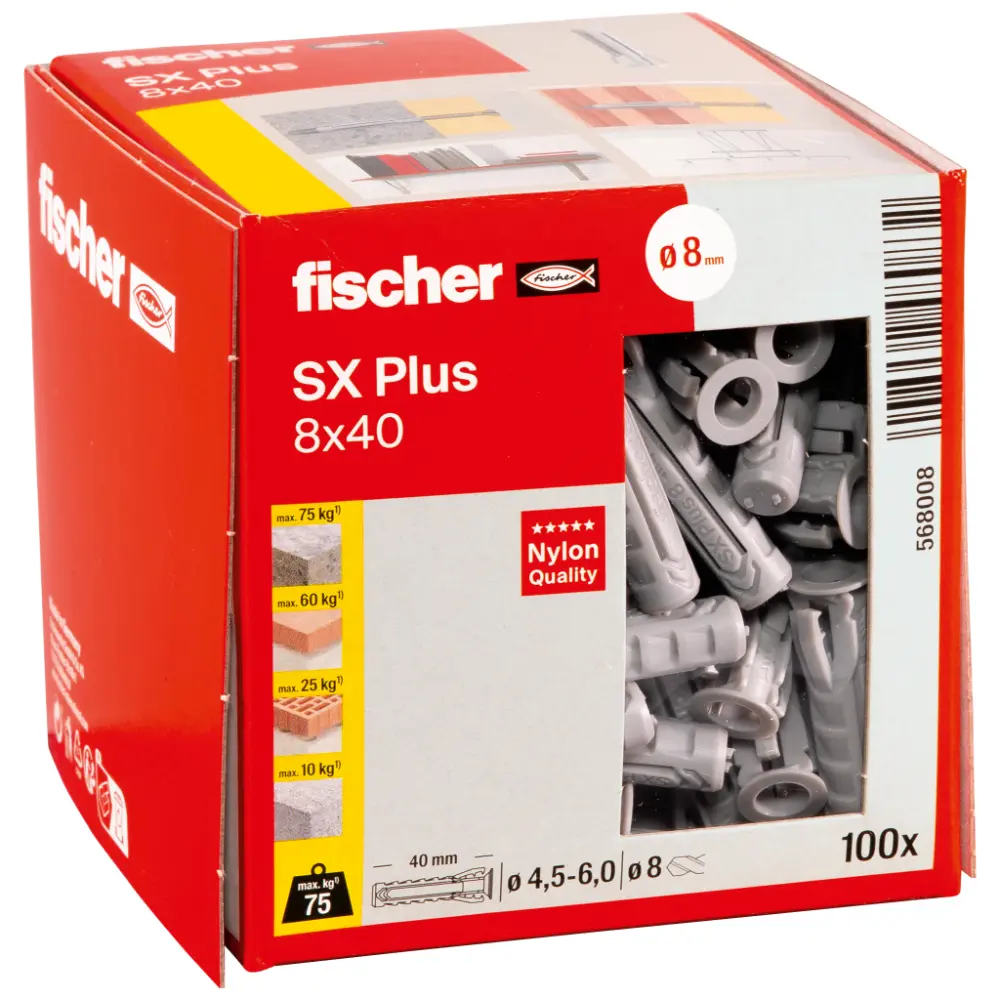 Fischer Spreizdübel SX Plus 8x40