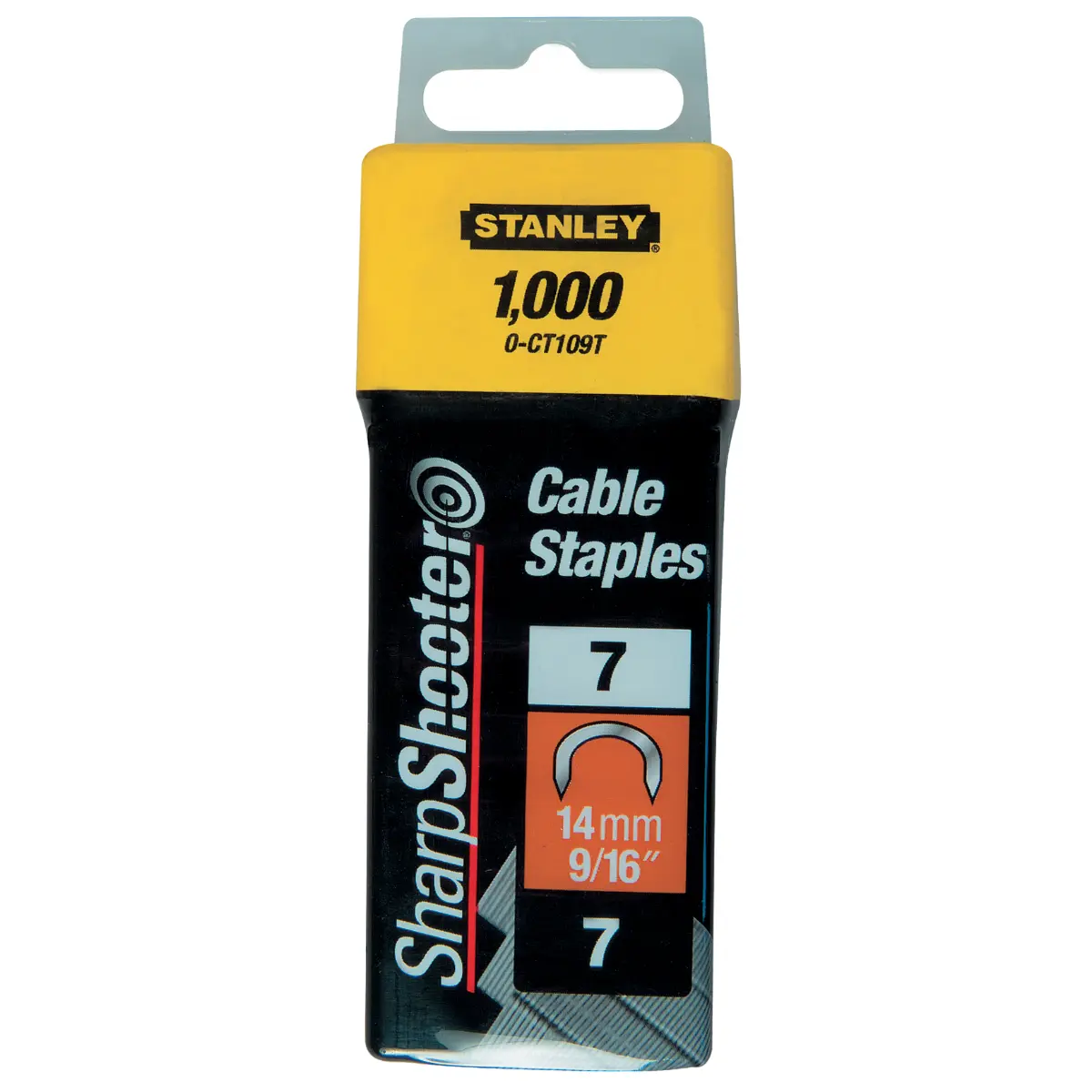 STANLEY Klammern CT100 Kabelklammern CT100 14 mm 1000 St. gebogene Klammern