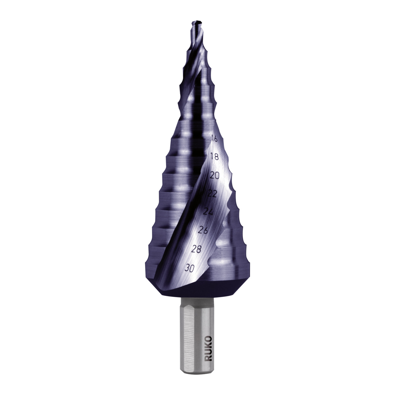 RUKO Stufenbohrer-Satz HSS TiAlN spiralgenutet - 3-tlg.
