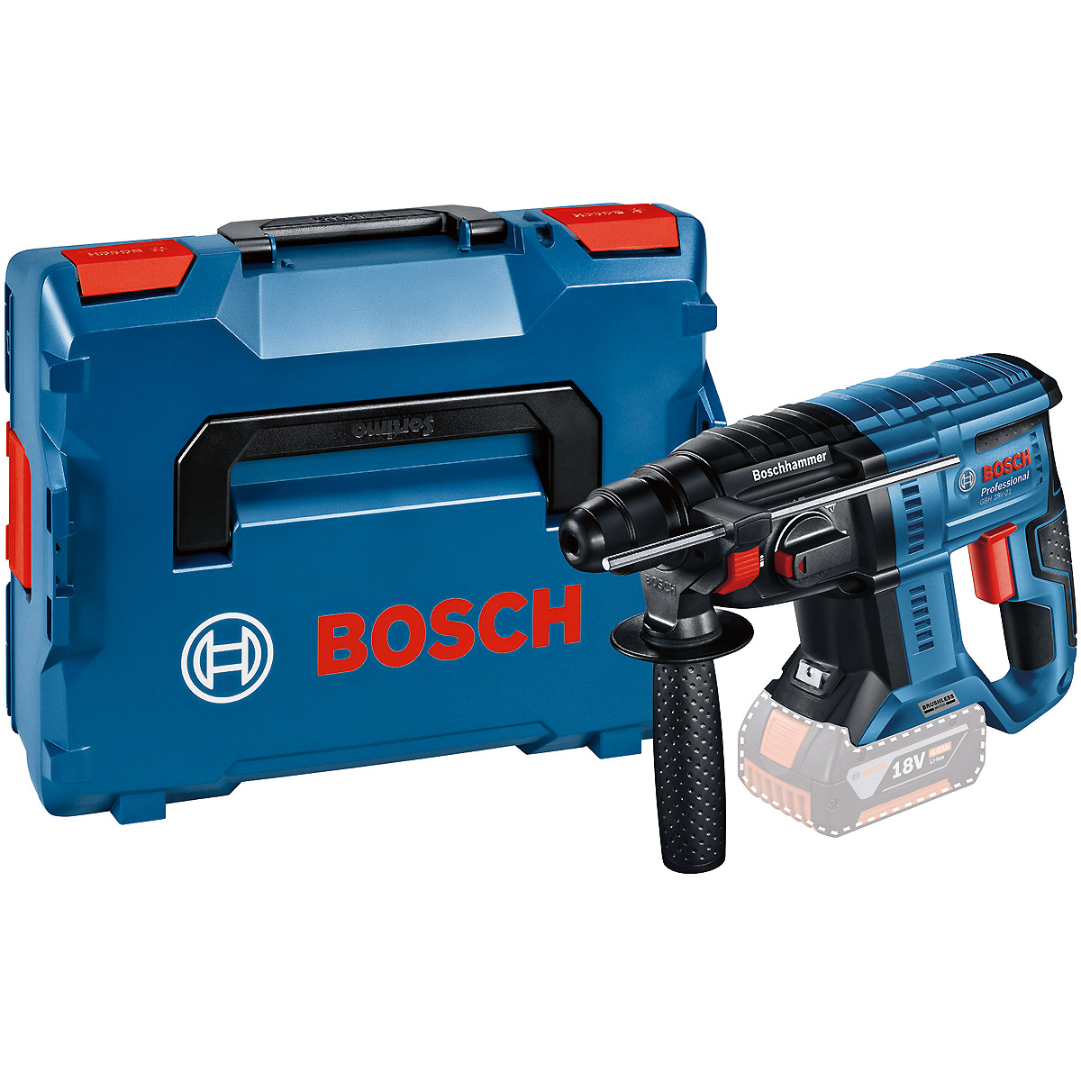 Bosch Akku-Bohrhammer mit SDS plus GBH 18V-21 mit L-BOXX