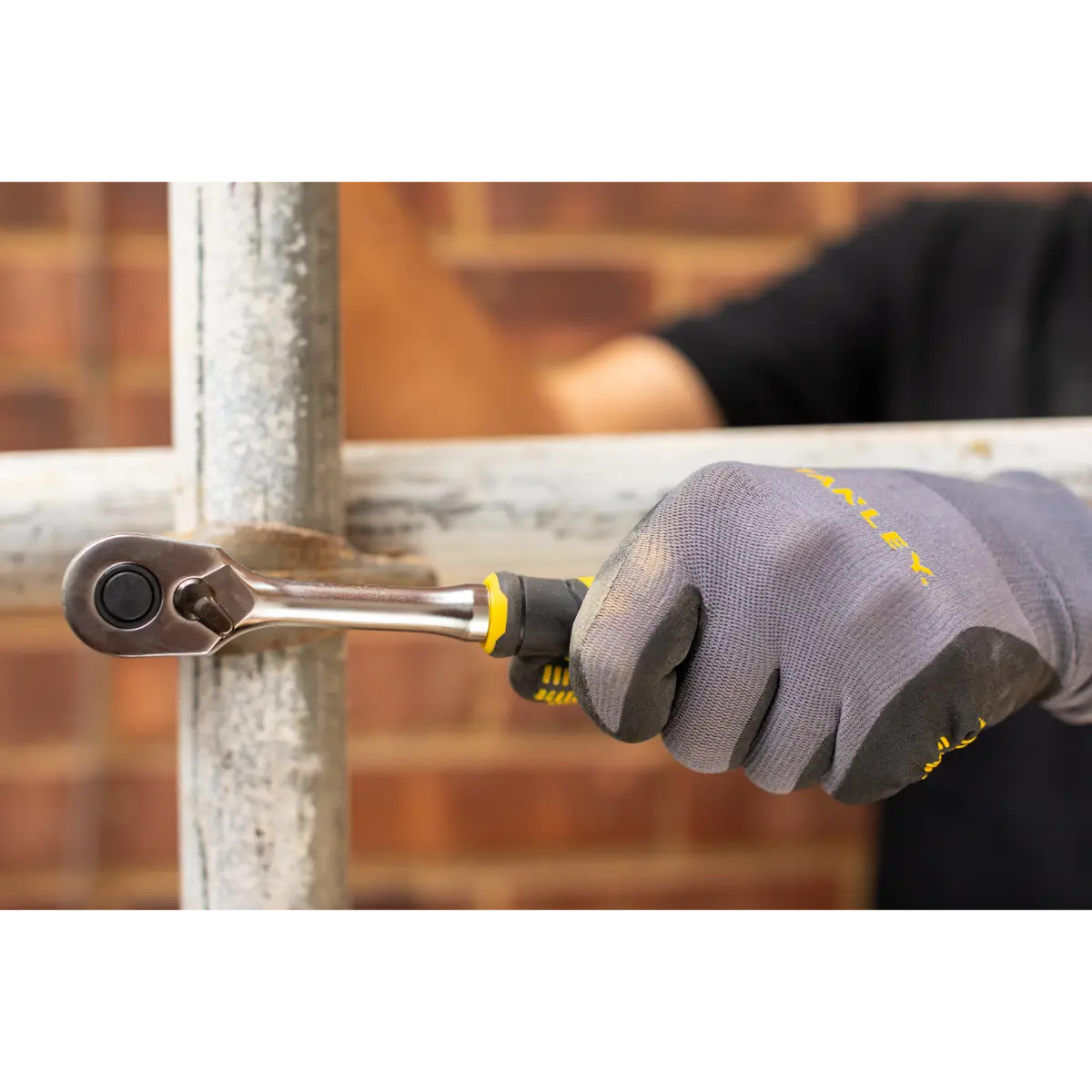 STANLEY FATMAX 3/8 Zoll High Perfomance Umschaltknarre, 120 Zähne, mit Bi-Material Griff für Kontrolle und Komfort