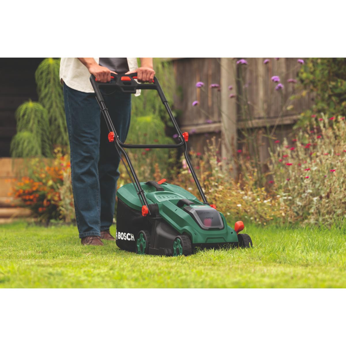 Bosch Akku-Rasenmäher ROTAK18V-34, 1x Akkupack PBA 18V 5.0Ah