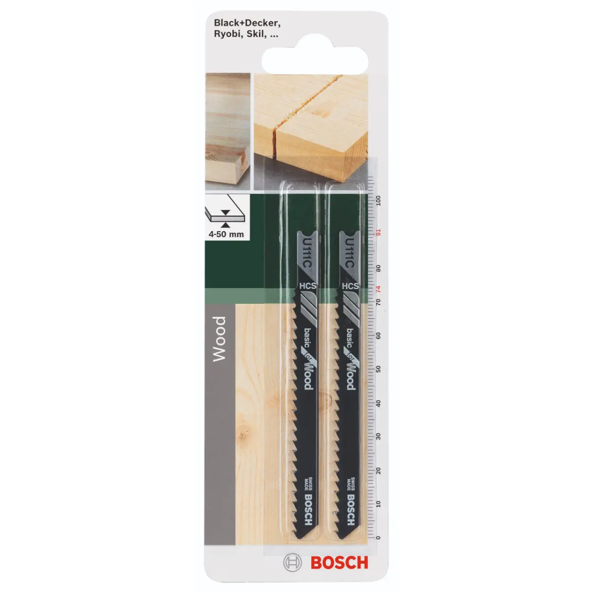 Bosch Stichsägeblatt HCS, U 111 C Basic for Wood