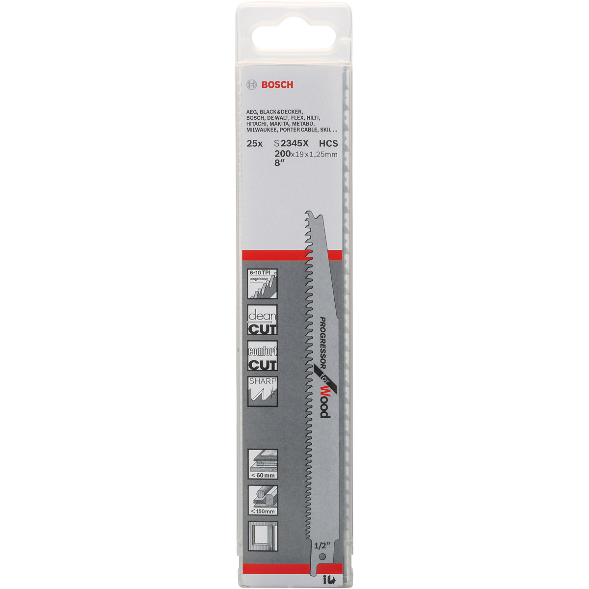 Bosch Säbelsägeblatt S 2345 X, Progressor for Wood