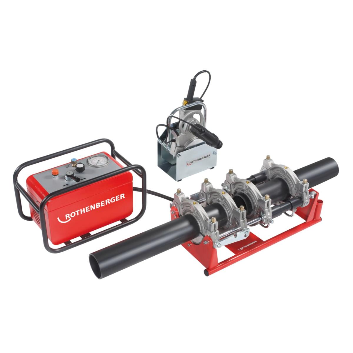 Rothenberger Heizelement - Kunststoffrohr - Stumpfschweißmaschine ROWELD P160B Prof Basic Set, 230V 50Hz