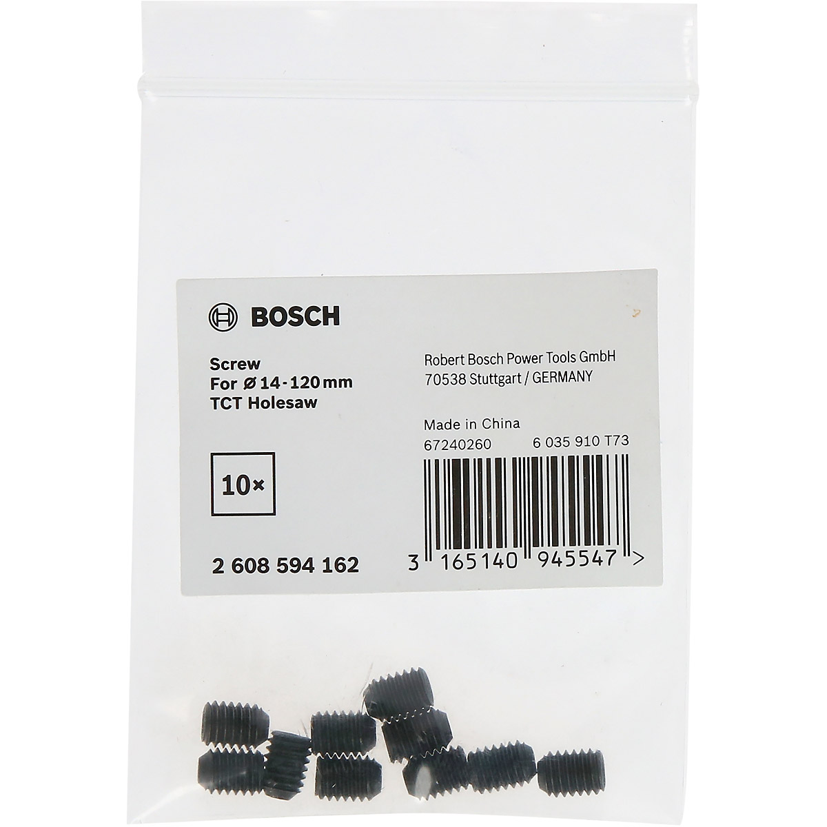 Bosch Lochsäge TCT, Schraube