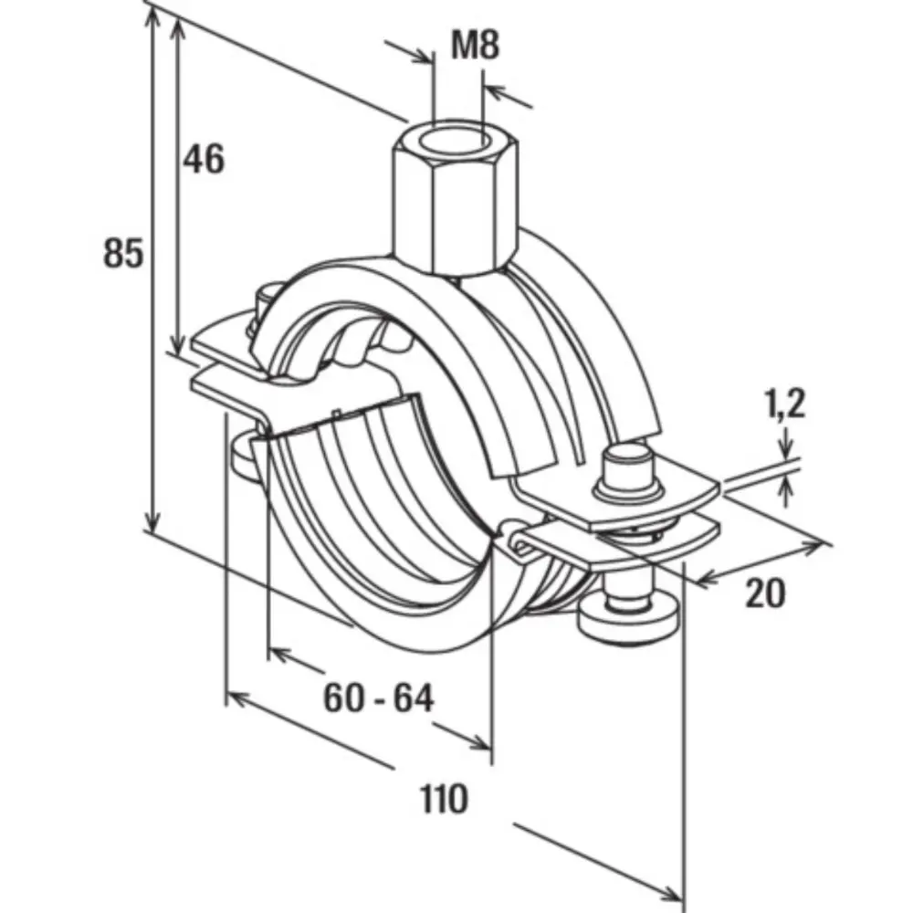 Fischer Rohrschelle FRS 2" A2