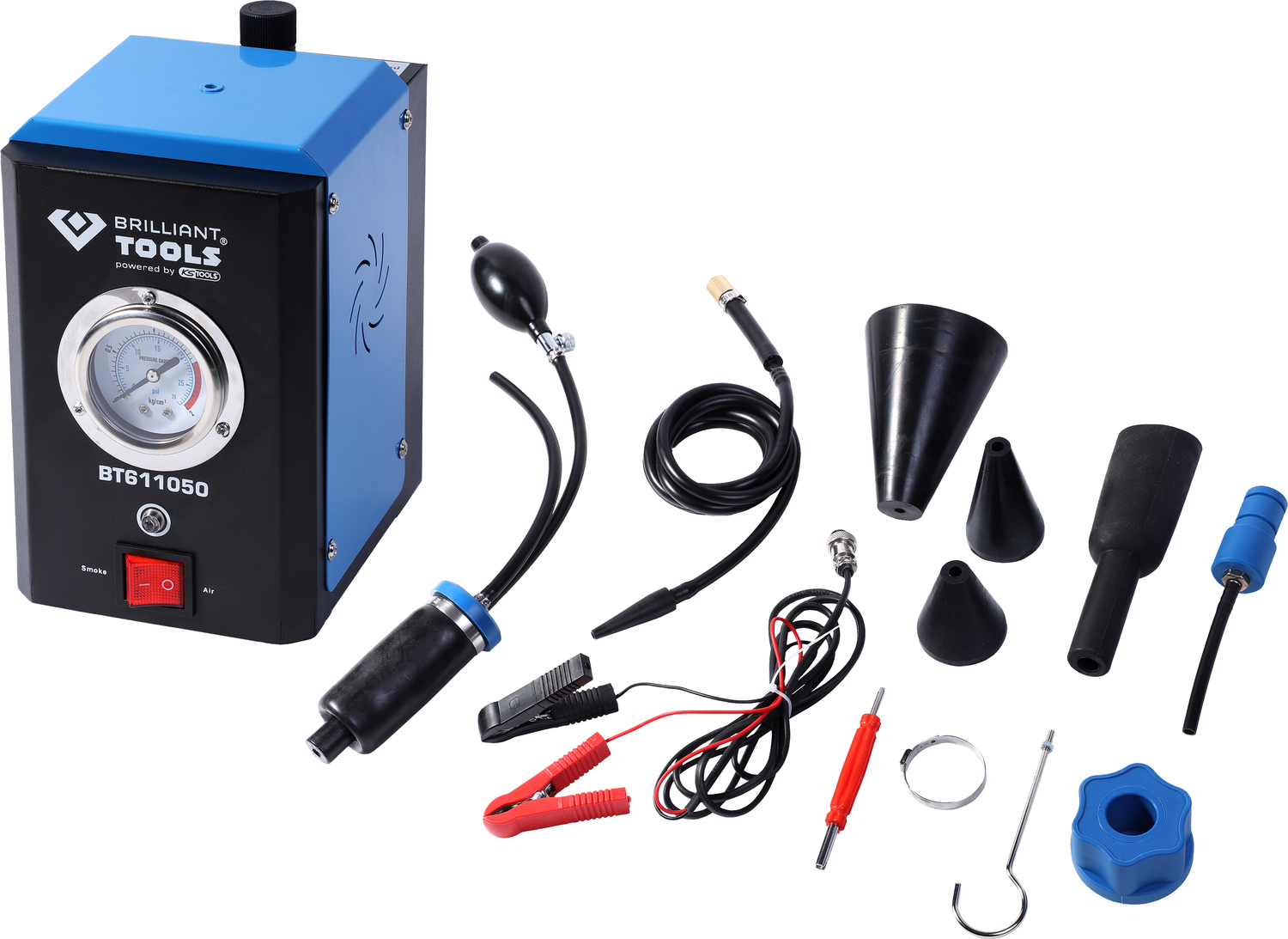 Brilliant Tools Nebelmaschine zur Lecksuche, 12-teiliges Set