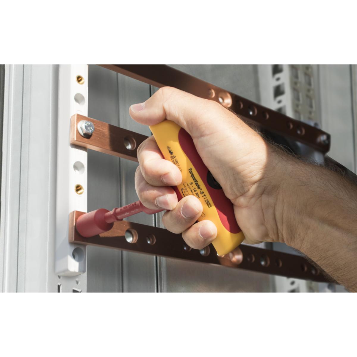 Wiha Drehmoment-Schraubendreher mit Quergriff TorqueVario -S T electric 5-14 Nm variabel einstellbare Drehmomentbegrenzung