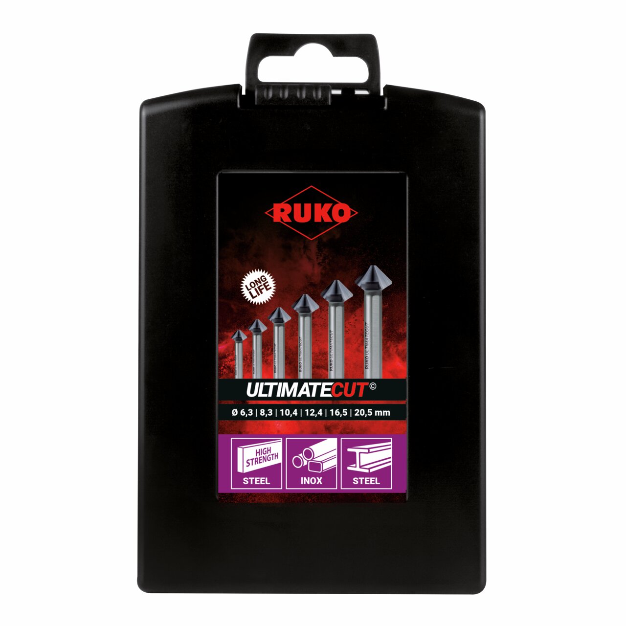 RUKO ULTIMATECUT Kegelsenker-Satz (DIN 335) Form C 90° HSS-Co 5 RUnaTEC - 6-tlg.