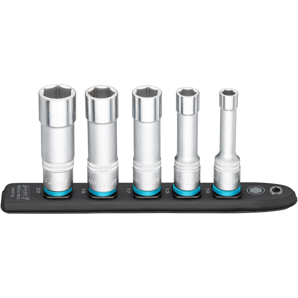 Rail flexible SmartRail HAZET en plastique à emboîtement carré 12,5 mm (1/2 pouce) 5 pièces, hexagone extérieur