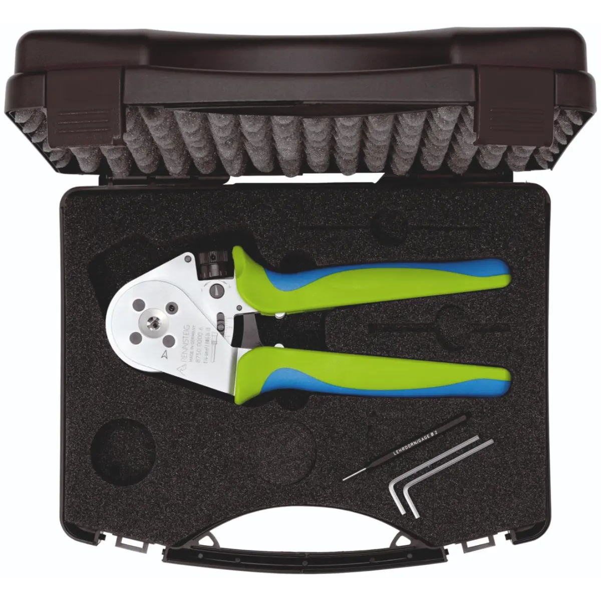 Rennsteig Vierdornzange MicroCrimp 0,14 - 6,0 mm² / AWG 26 - 10, im Kunststoffkoffer mit 12-fach Kontaktaufnahme