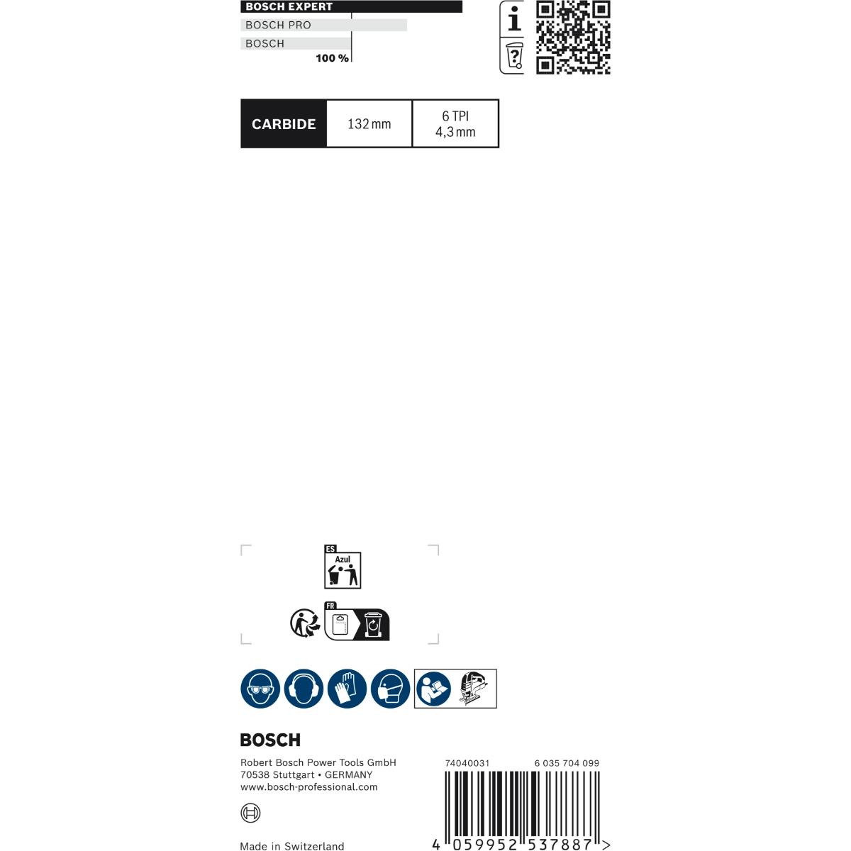 Bosch Stichsägeblätter T341HM EXPERT 3-Stück