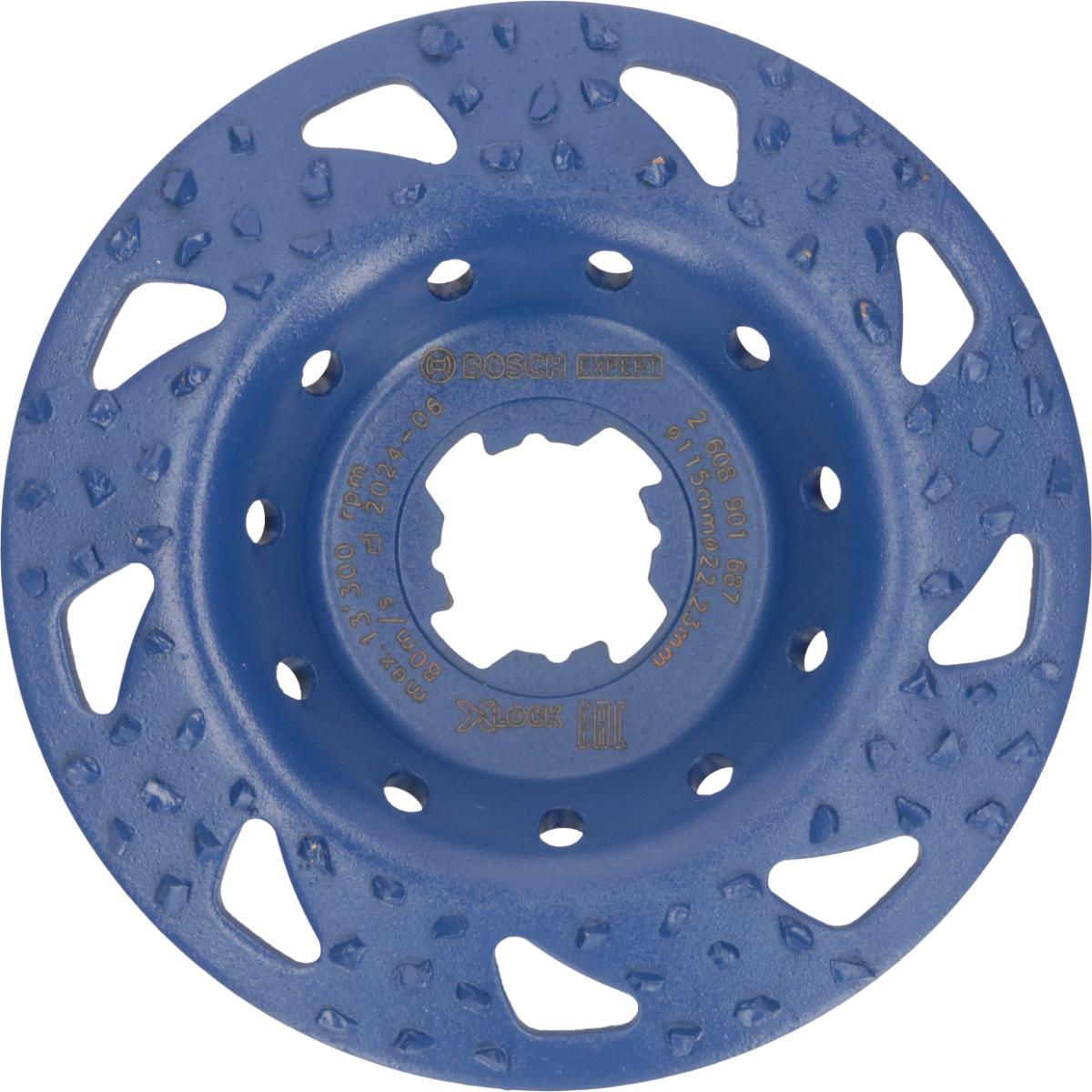 Bosch EXPERT Multi Material Carbide-Topfscheibe grob X-LOCK, 115 mm, 22,23 mm