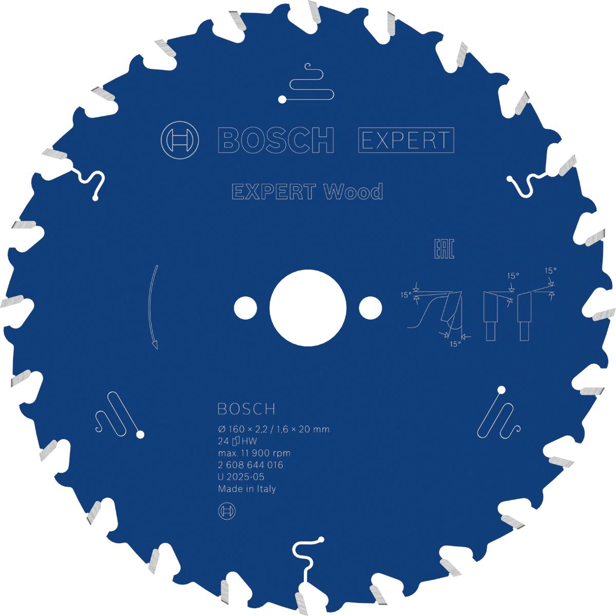 Bosch Kreissägeblatt Expert for Wood ø 160 mm