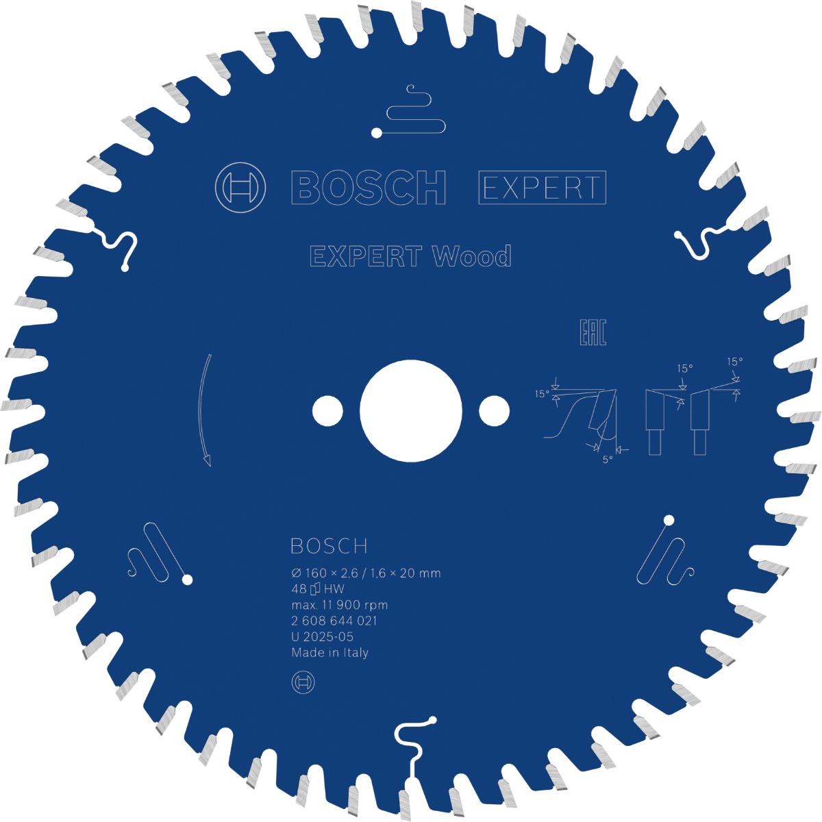 Bosch Kreissägeblatt Expert for Wood ø 160 mm