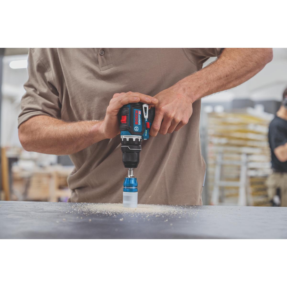 Bosch Schrauber GSR 12V-32 FC, 2x GBA 12V 2.0Ah, Aufs., Zusatzhandgriff, Tiefenanschlag,L-BOXX