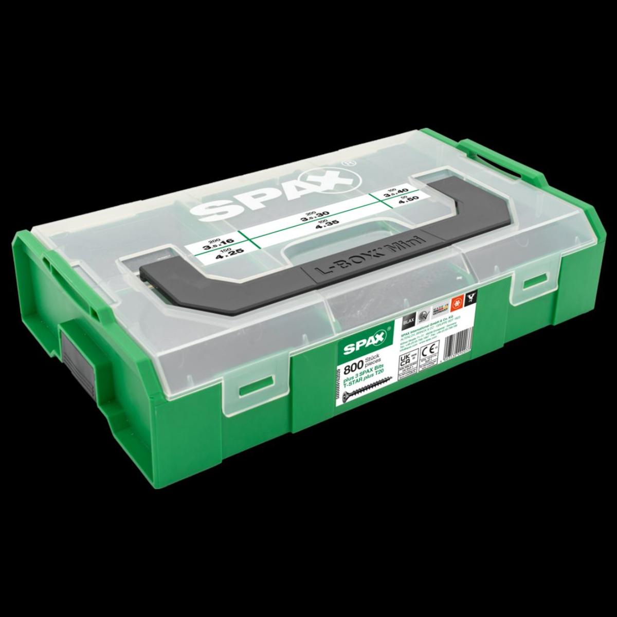 SPAX MONTAGEKASTEN L-BOXX MINI KUNSTSTOFF T-STAR PLUS BLAX