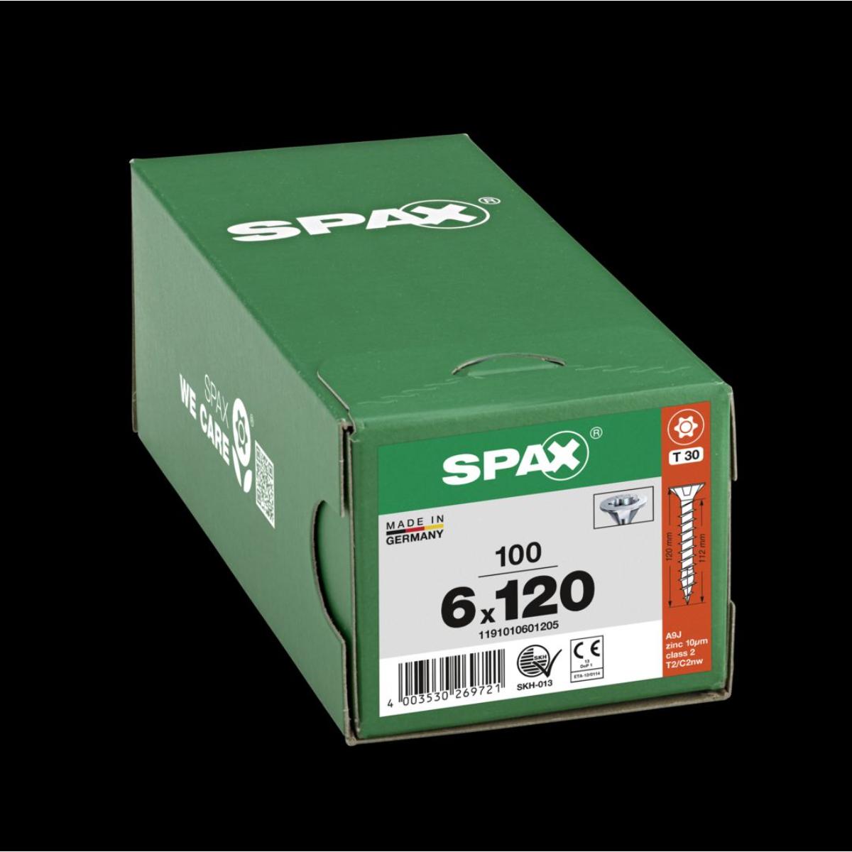 SPAX Senkmultikopf T-Star Plus T30 Vollgewinde WIROX, 100 Stück