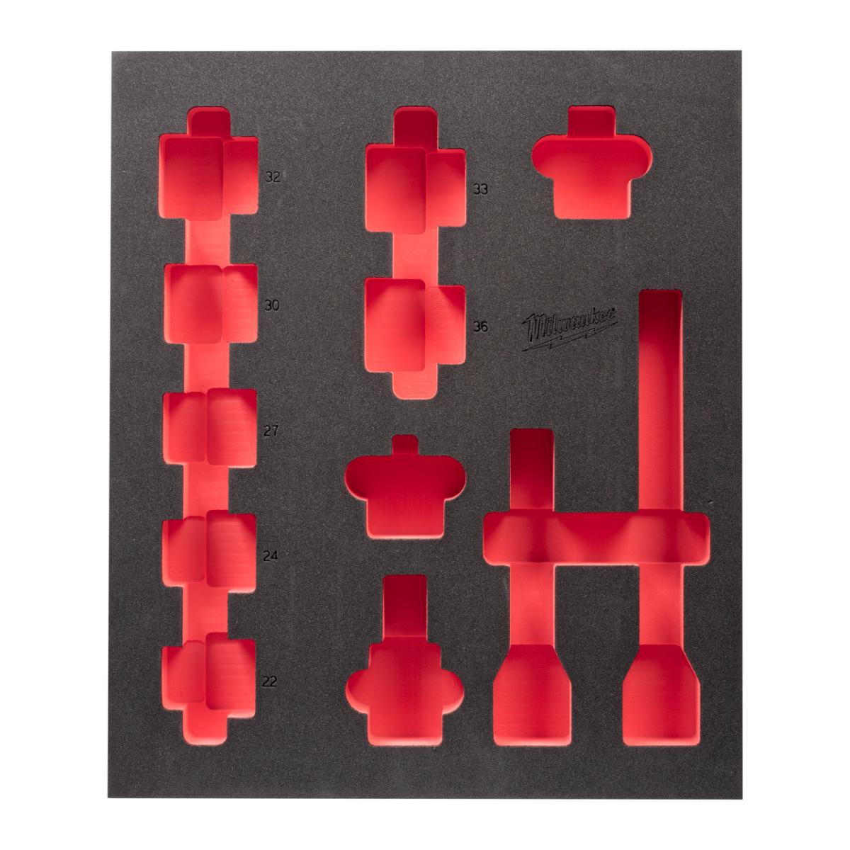 Milwaukee unbestückte Schaumstoffeinlage 3/3 für SHOCKWAVE 3/4" Schlagnüsse für Werkstattwagen 78 cm