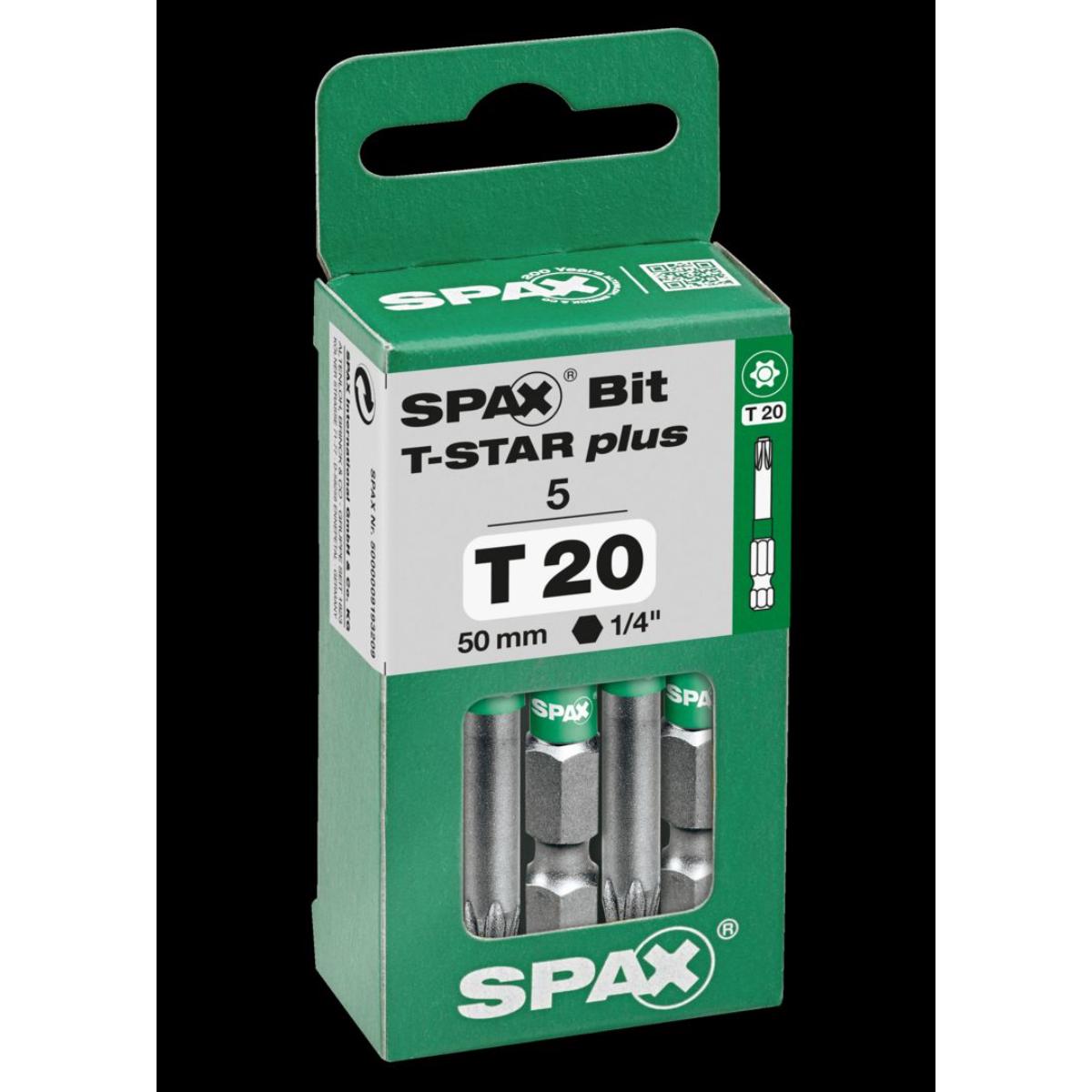 SPAX Bit T-Star Plus T20 50mm, 5 Stück