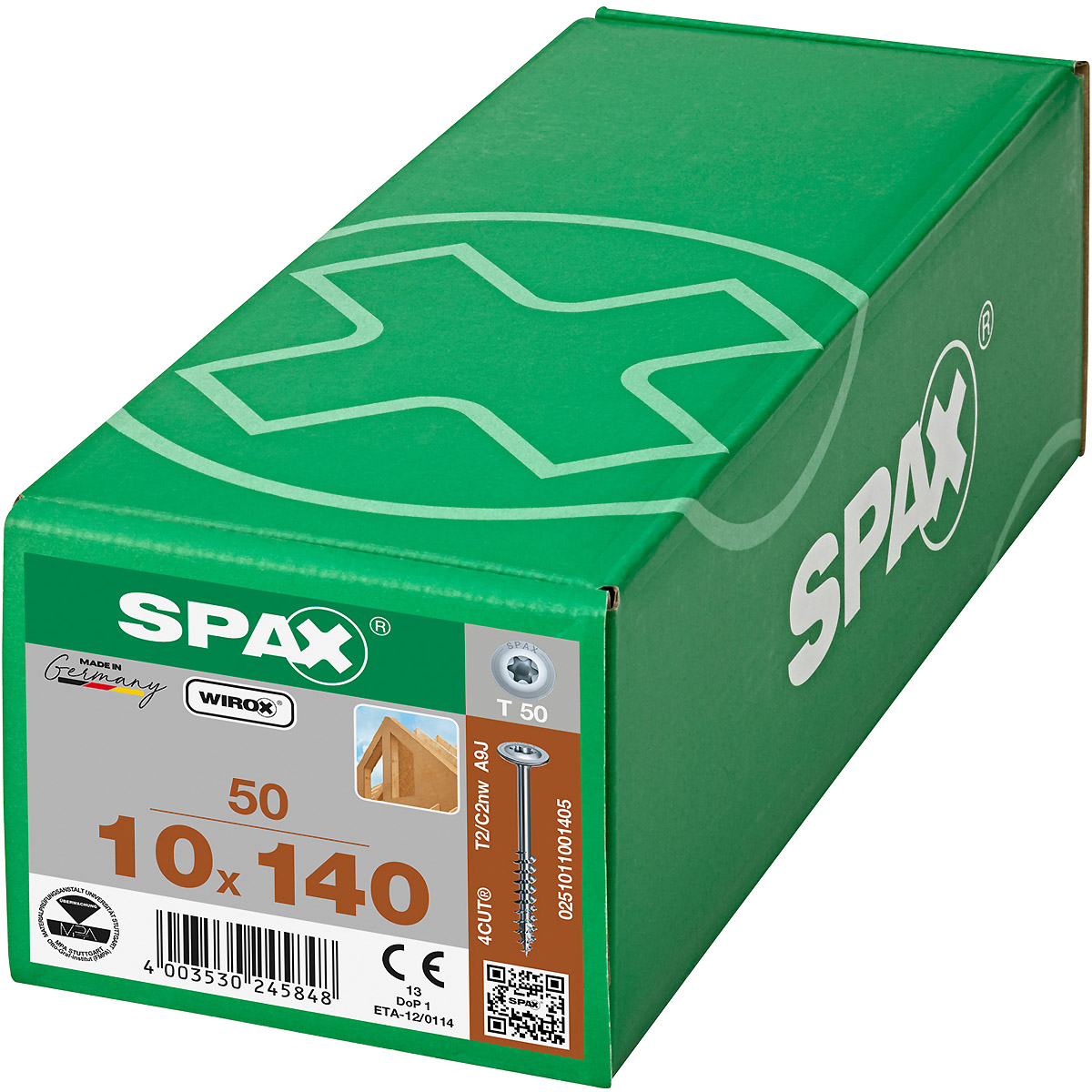 SPAX Tellerkopf T-Star T50 Teilgewinde WIROX, 50 Stück